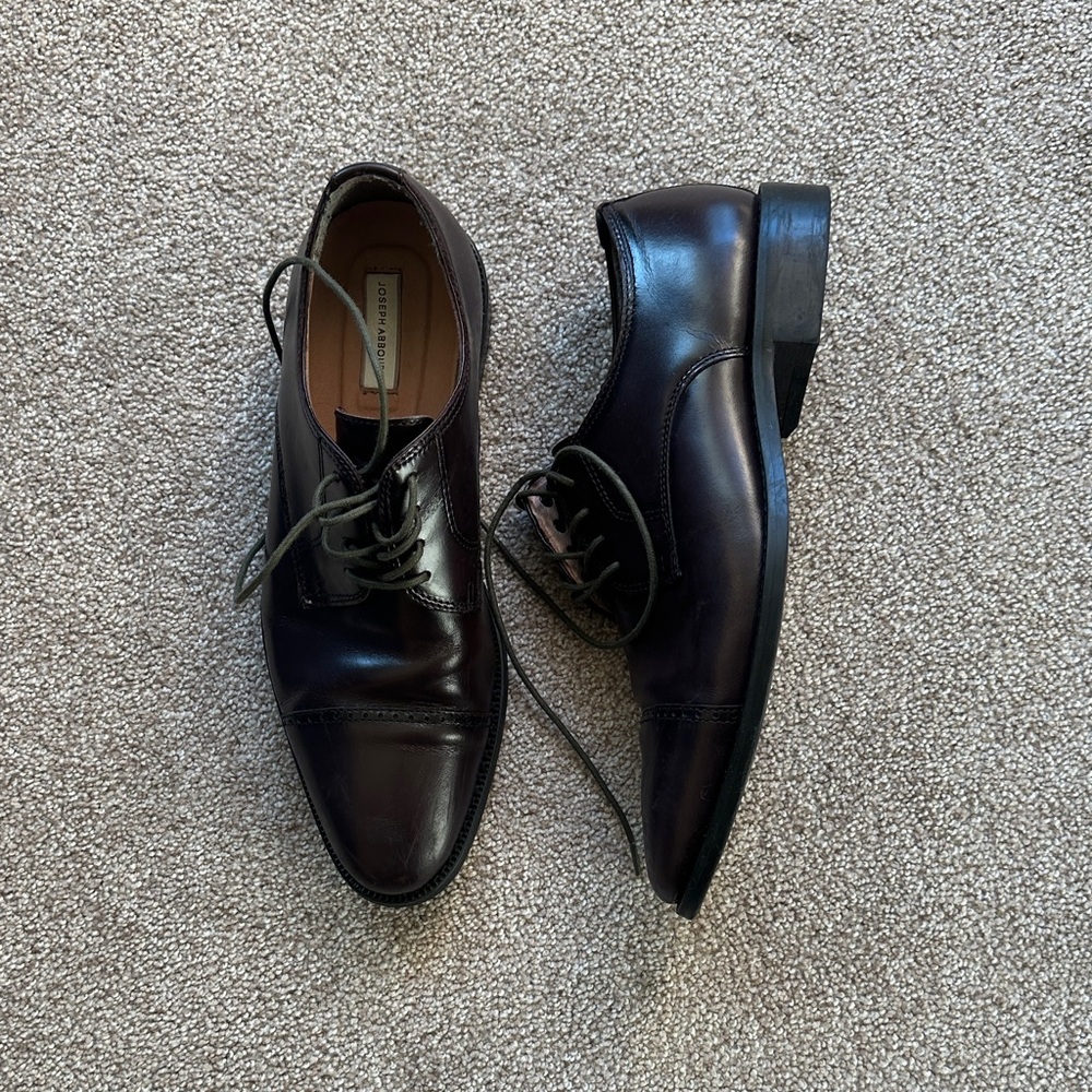 Joseph Abboud Dark Brown Leather Oxfords